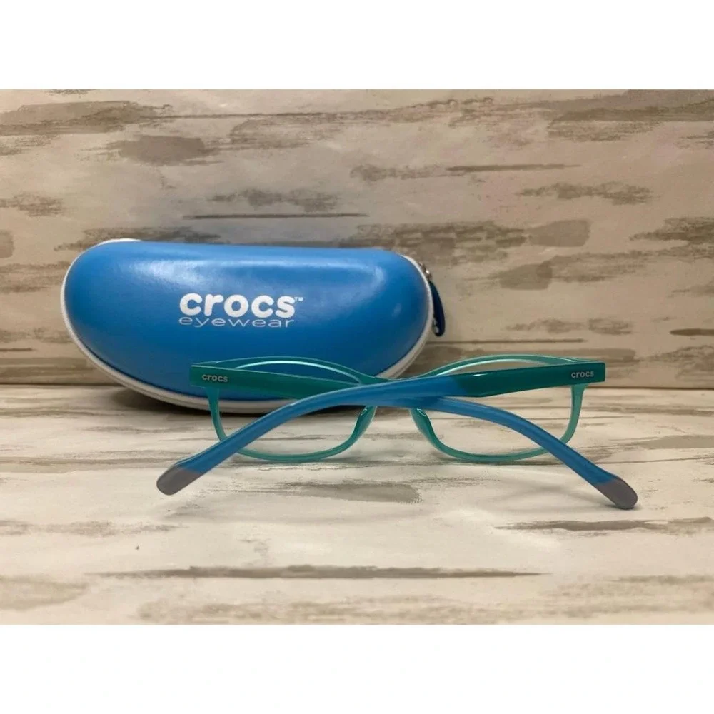 Crocs kids eyeglasses Jr7012 Col.55TB 48 [] 14 126 blue and green frames w/ case